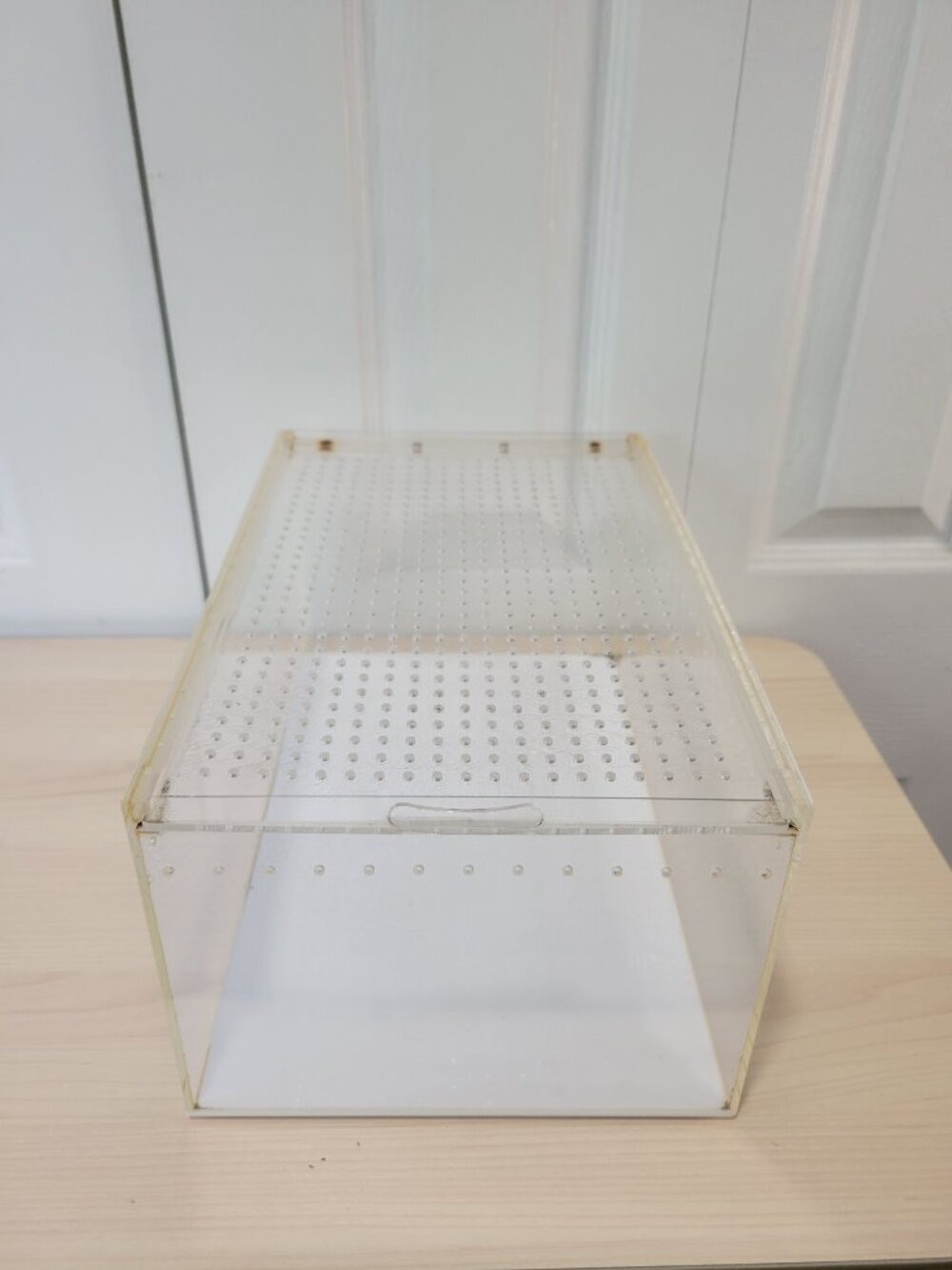 Clear Acrylic Reptile Invertebrate Terrarium Enclosure 12x8x6 w/ Magnetic Lid
